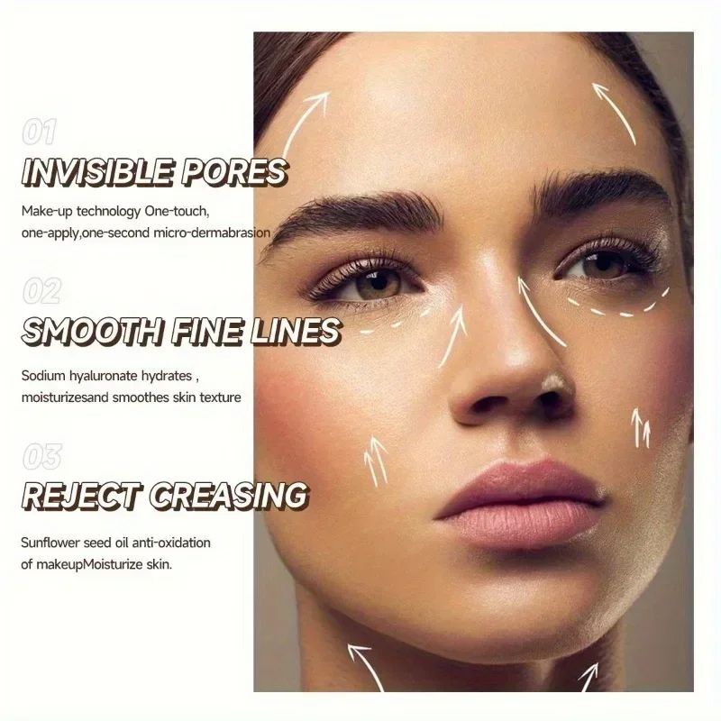 Invisible Pore Base Stick Concealer, Skin Tone Primer, Isolation Makeup Pore Base, Brightening, Long lasting, Mattifying