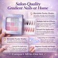 9-Color UV Nail Powder Kit - Matte, Shimmer & Gradient Effects for DIY Manicures